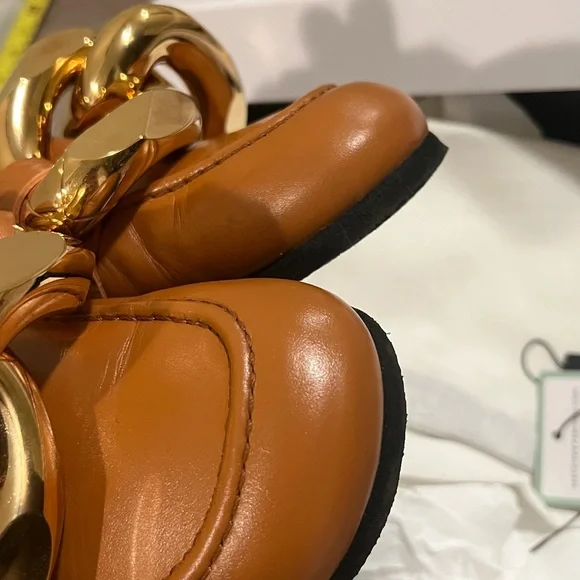JW ANDERSON gold chain mules loafer - Picture 5 of 7